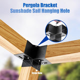 4x4 Pergola Brackets(Actual:3.6"x3.6") 3 Way Right Angle Cor - Image 3