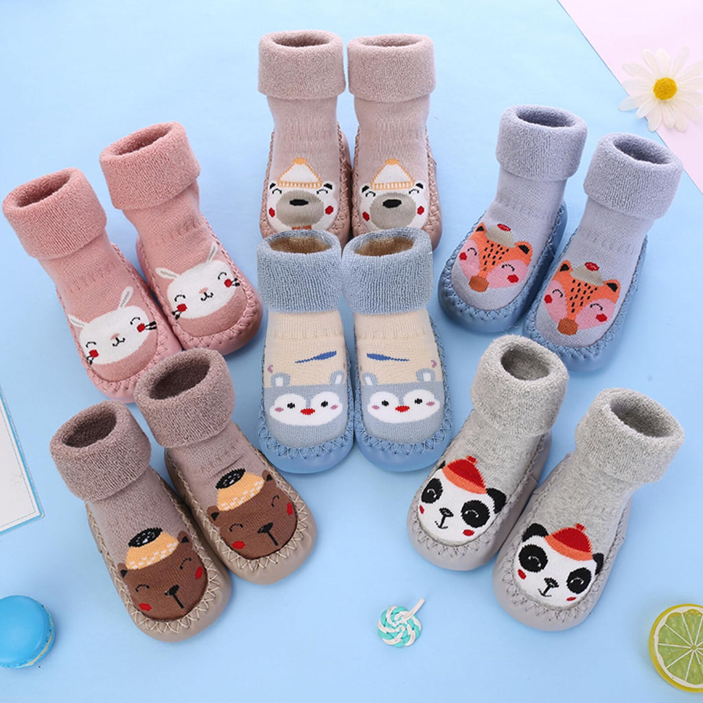 Slipper Socks for Baby Boys Non Skid Infant Walking Socks Shoes Baby Indoor Slippers With Grippers Baby