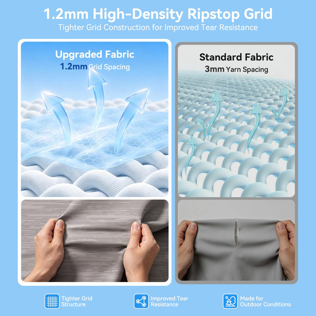RV Awning Fabric Replacement for 10ft Camper Awnings, 20.8 oz/yd2, Gray