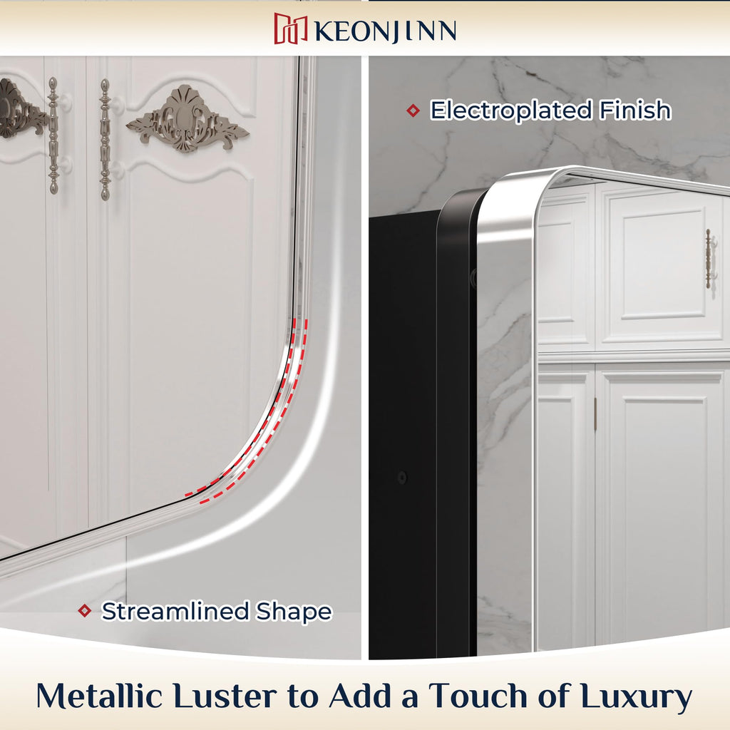 16"x24" Chrome Medicine Cabinet with Mirror, Stainless Steel Frame