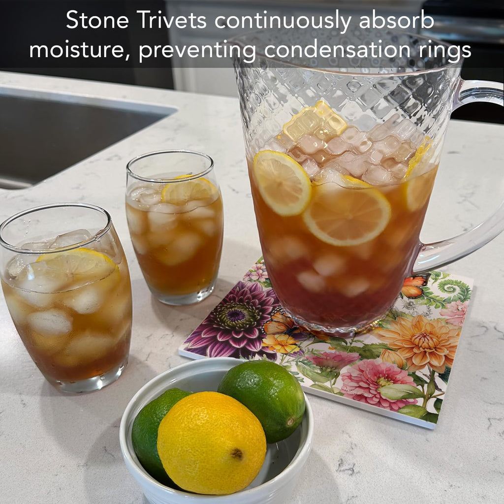 Thirstystone Botanica Decorative Heat Tolerant Stone Trivet