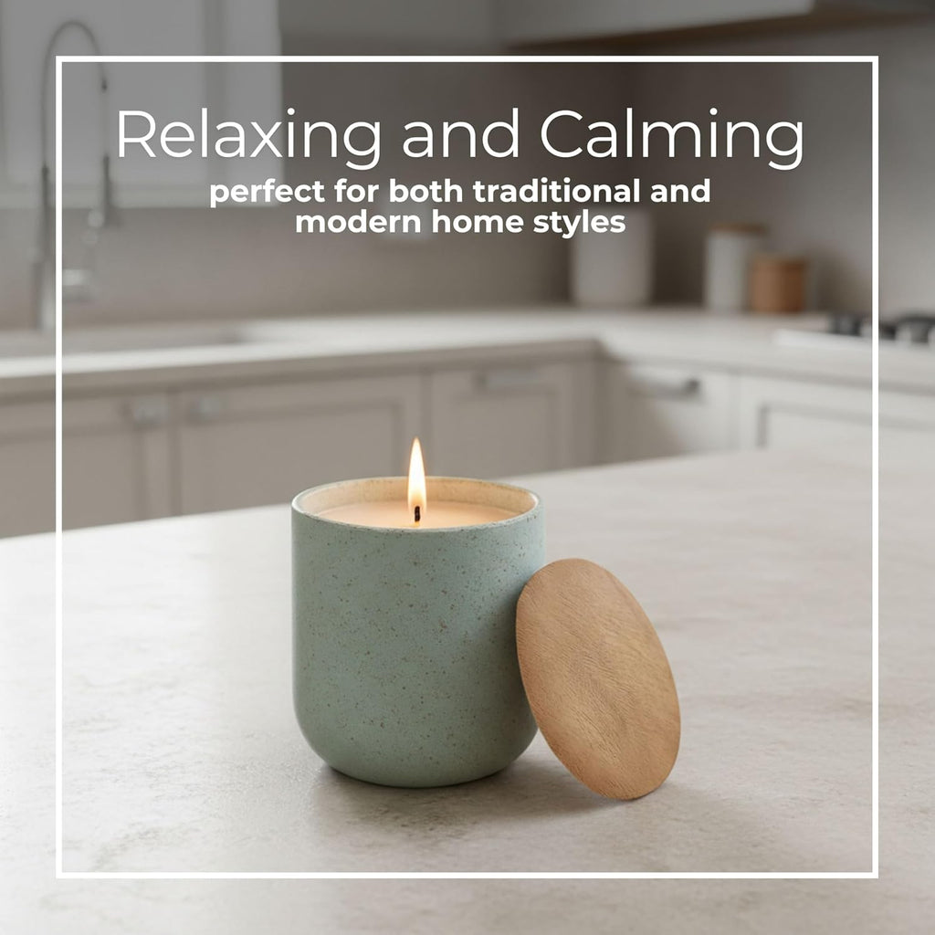 Ceramic Candle Candles - Scented Candles for Relaxation and Daily Wind-Down or Bathroom Home Decor Display