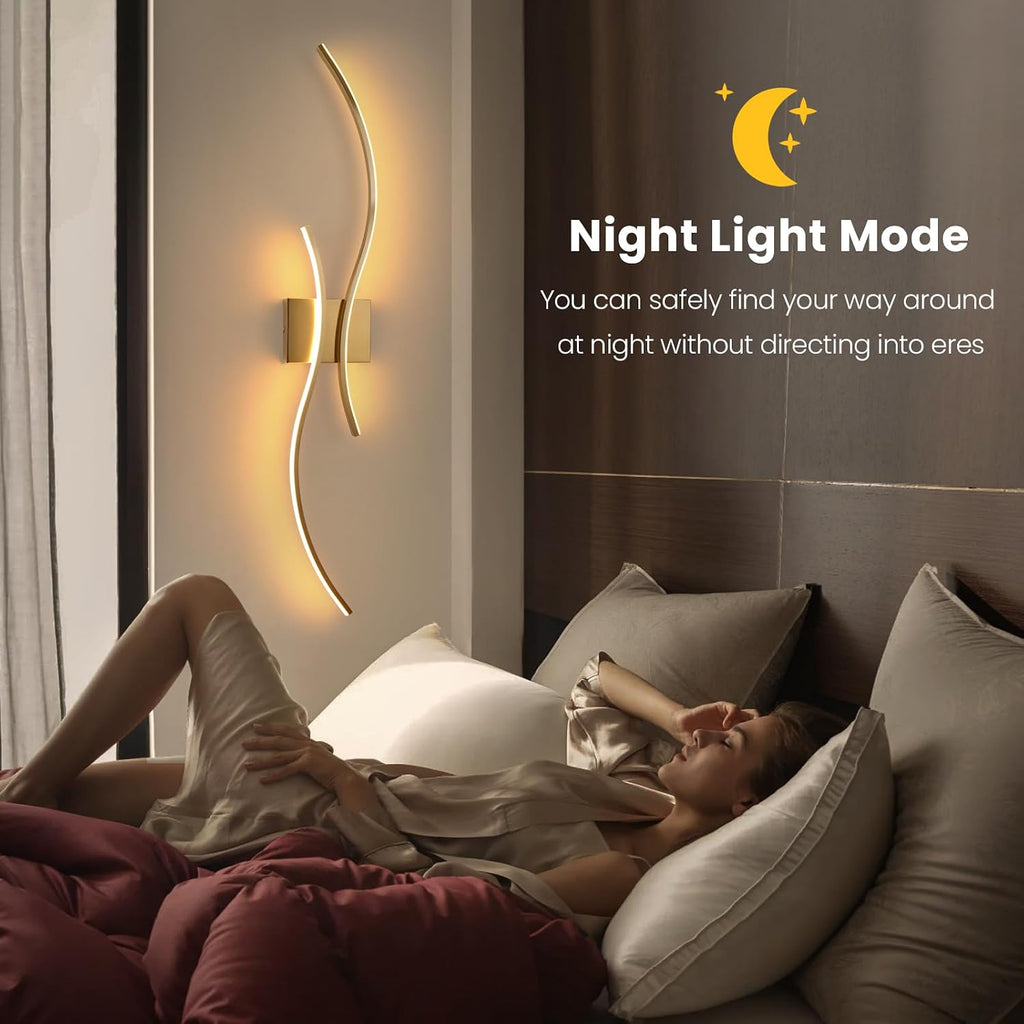 Modern Wall Sconce Set of, 5CCT Dimmable Indoor Led Wall Sconce Lighting Set of 2, 31.5 Inch Wall Light Fixtures