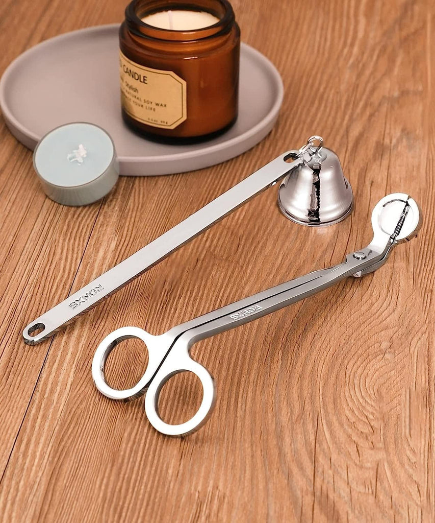 3 in 1 Candle Wick Trimmer Set, Snuffer, Dipper, Cutter, Silver