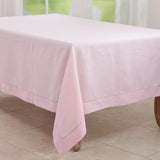 Rochester Collection Hemstitched Border Tablecloth, 70"x104", Pink
