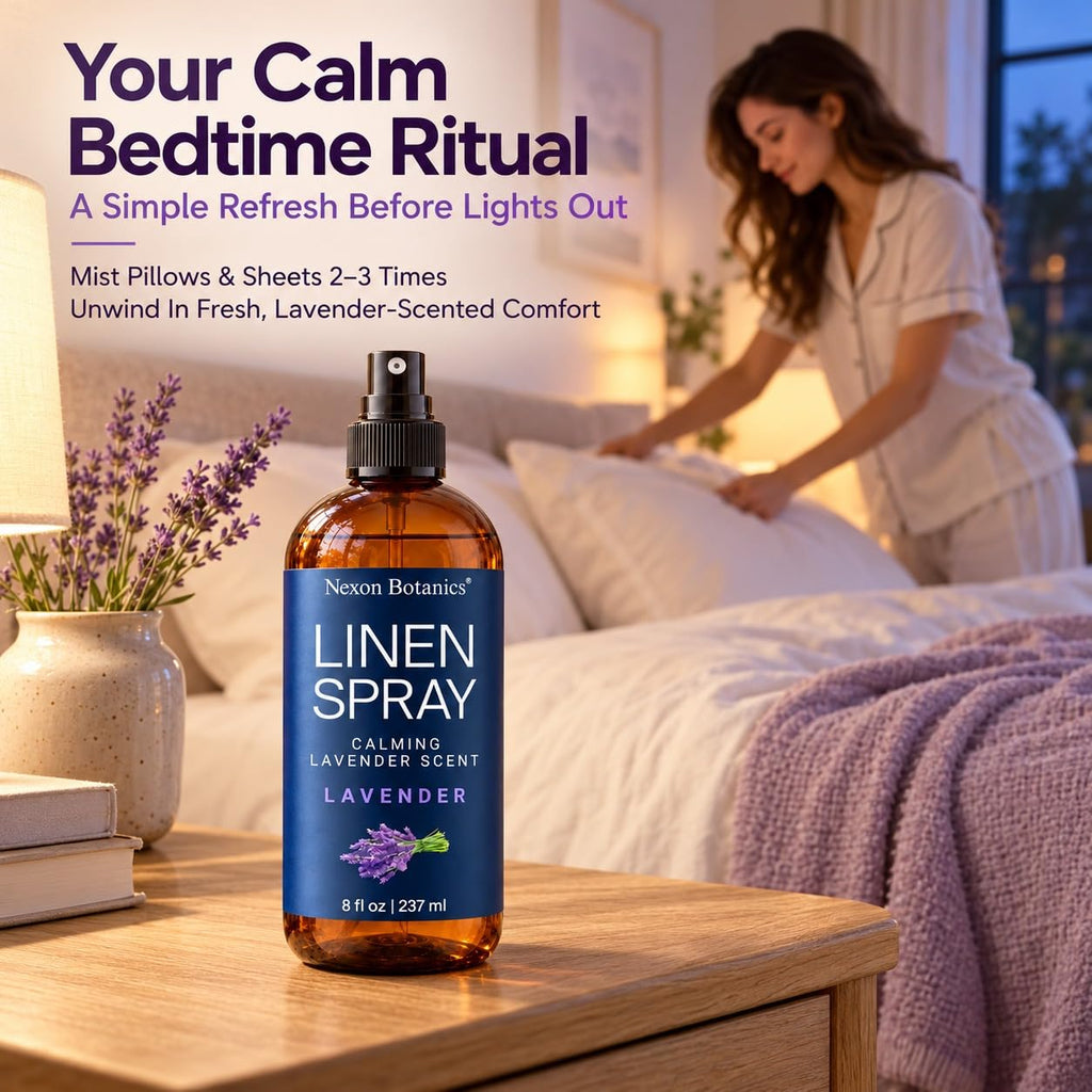 Linen Spray for Bedding 8 fl oz - Calming Pillow and Room Mist