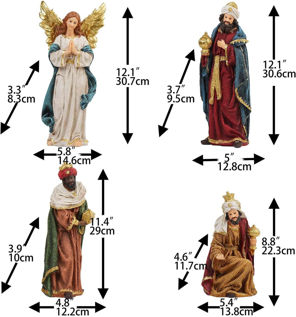 Nativity Set Christmas Scene Set Figurines Statue 12 Inch 12 Pcs