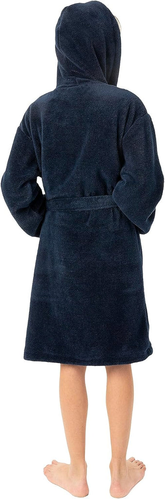 Boys Kids Microfiber Fleece Hooded Robe