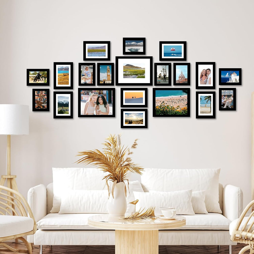 20 Packs Picture Frames Collage Wall Decor for Wall Hanging or Tabletop Display, Gallery Wall Frame Set for Family
