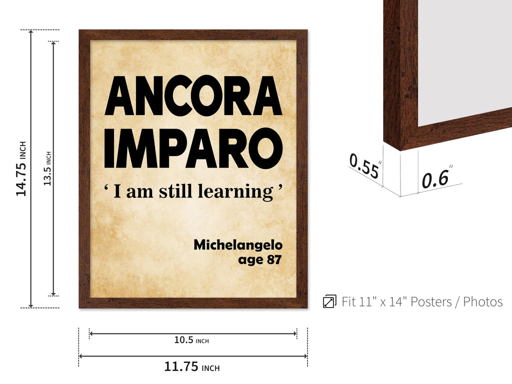 Master Michelangelo Poster - Ancora Amparo Print - I am Still Learning Art - Motivational Quote Art - Inspiring Gift