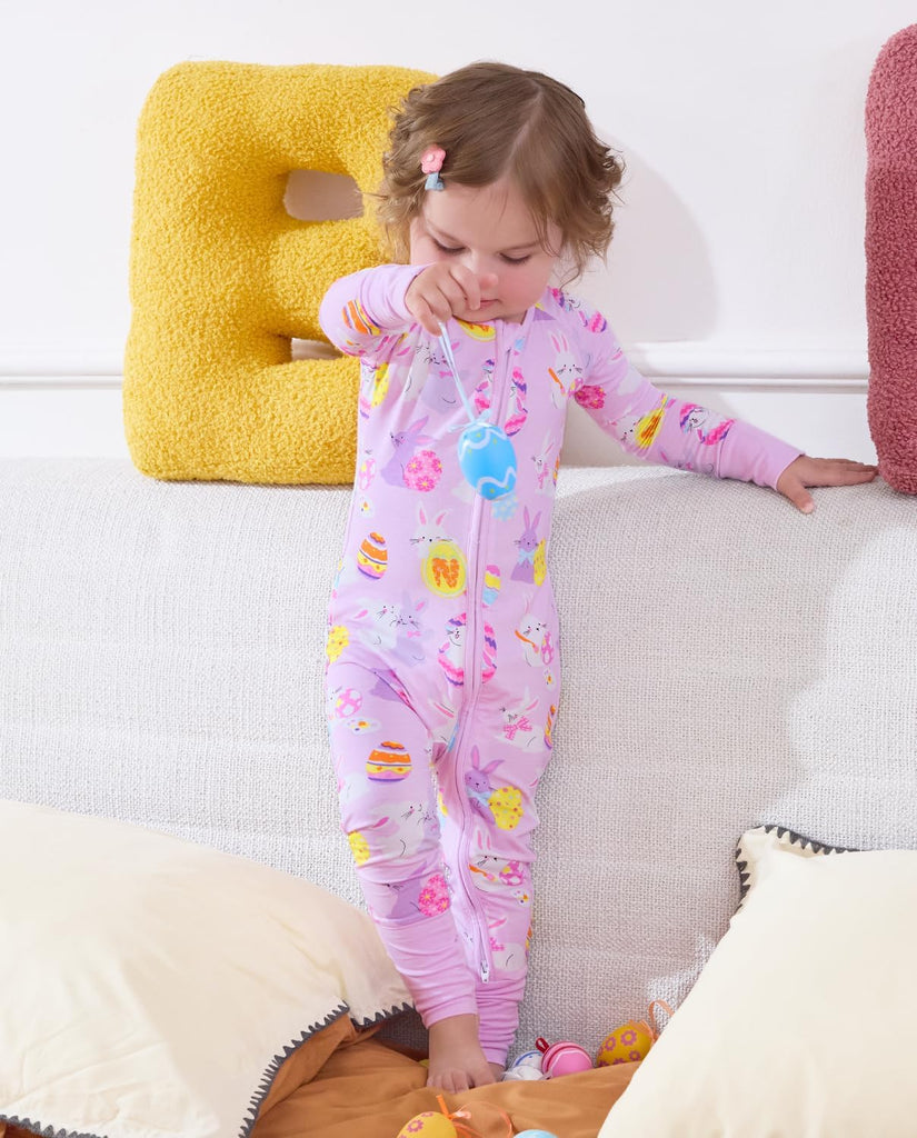 Viscose Derived from Bamboo Baby Footie Pajamas Convertible Sleeper for Baby Girl Zipper Onesie