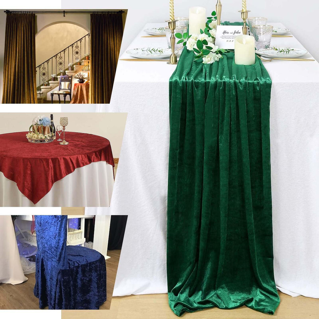 Sage Green Crushed Velvet Fabric Bolt, DIY Craft Fabric Roll - 65" x5 Yards