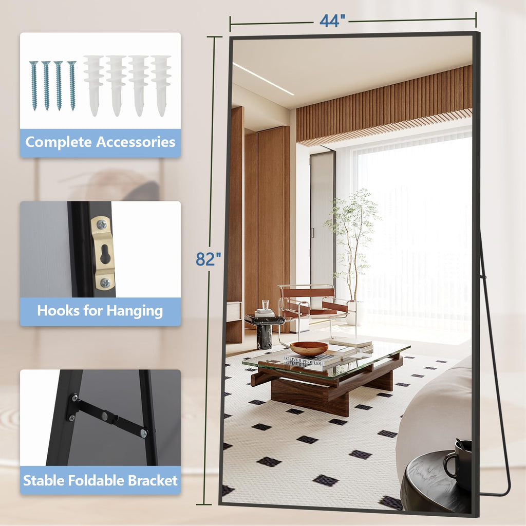 82"X44" Oversized Floor Mirror Full Length, Extra Large Mirror