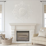 28'' Large PU Ceiling Medallion Combination Decorative 2.36'' ID French Style Chandelier Base Ceiling Medallion for