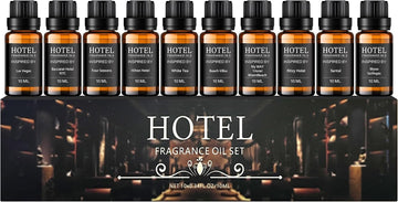 Hotel Collection Diffuser Essential Oil Gift Set,Hotel Scents,Stress Relief Air Freshening,My Way,The Beach Villas - Set of 10