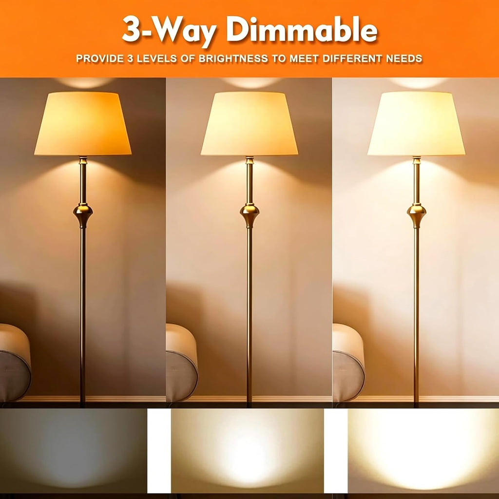 3-Way Incandescent Light Bulbs, Three WayBulb,50/100/150 Watt Equivalent, Soft White 2700K, A21Three Way Light Bulbs