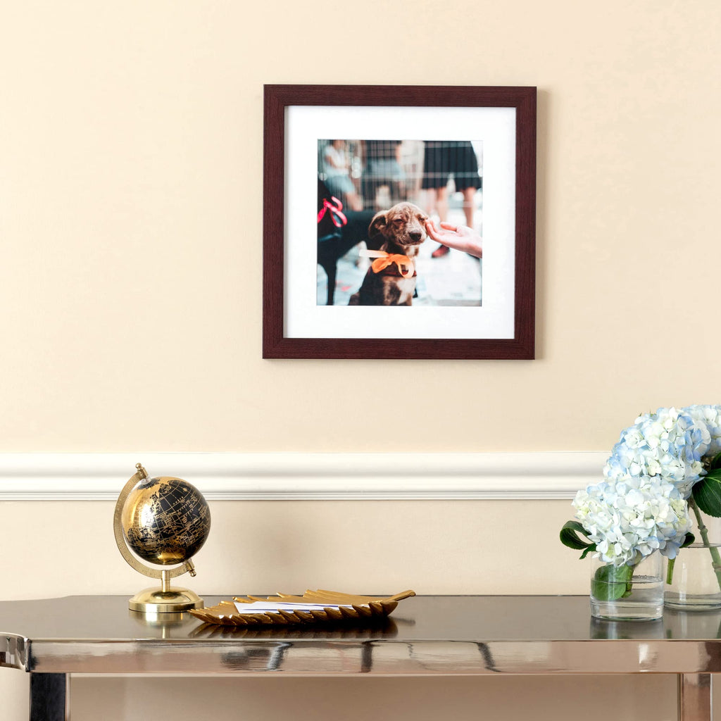 22x35 Inch Brown Picture Frame, This 1.2500 Inch Custom Poster Frame is Mahogany - Comes with Acrylic and Corrugated