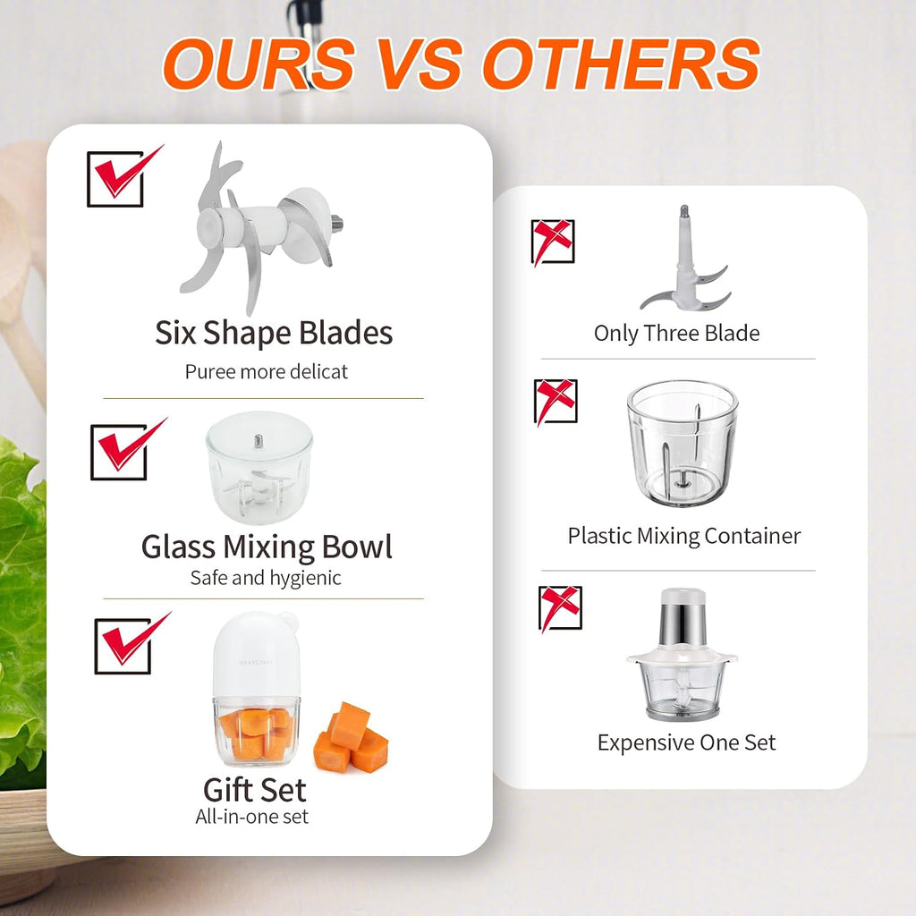 Food Maker & Food Processor, Upgraded in-1 Baby Food Blender, Puree Maker, Puree Grinder for Fruit, Veggies, Meat