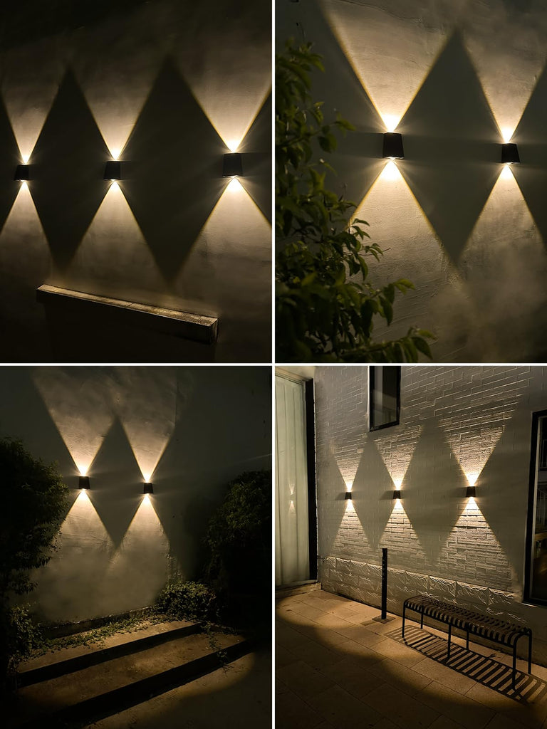 Solar Wall Lights Outdoor Waterproof Sconce for Outside, Garage, Fence