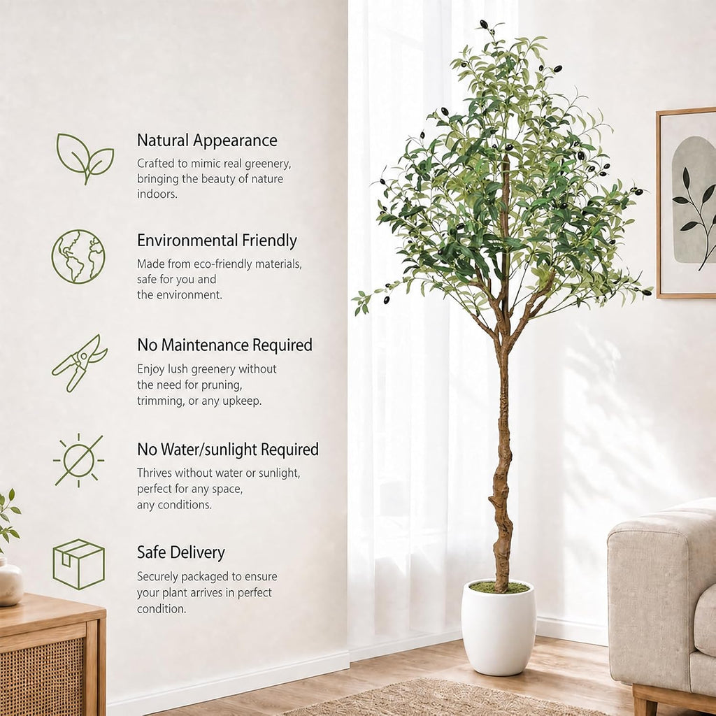 6ft Artificial Olive Trees Indoor Large Faux Olive Tree with Pot