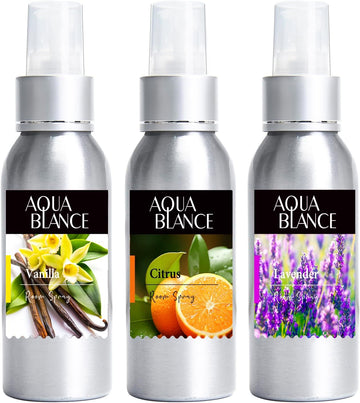 Fragrant Room Spray, Lavender, Vanilla, Citrus, 3 x 3.4 fl oz, Air Fresheners Odor Eliminator, Concentrated Room Spray - Set of 3