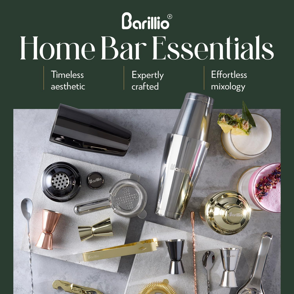 Bartender Kit - Stainless-Steel Cocktail Shaker Set w/Bamboo Stand - Mixology Bar Tools w/Drink Shaker, Mixer Spoon & - Set of 23