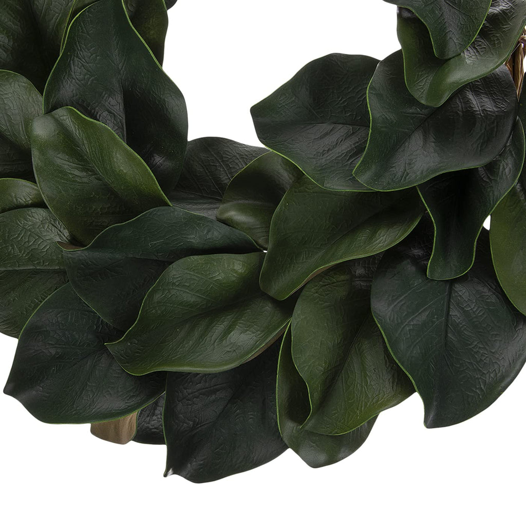 Dark Green Magnolia Leaves Wreath