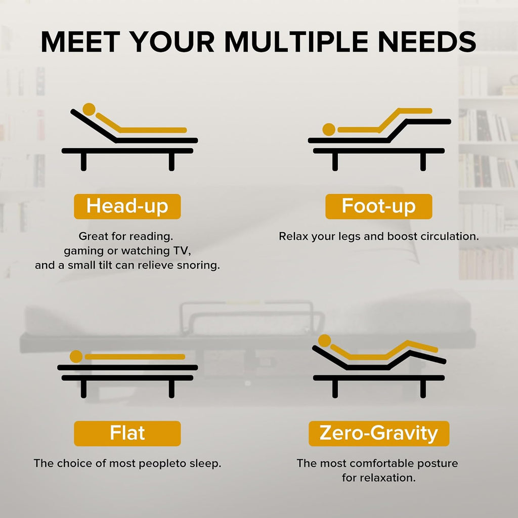 Adjustable Bed Frame King, King Size Adjustable Bed Frame with Remote