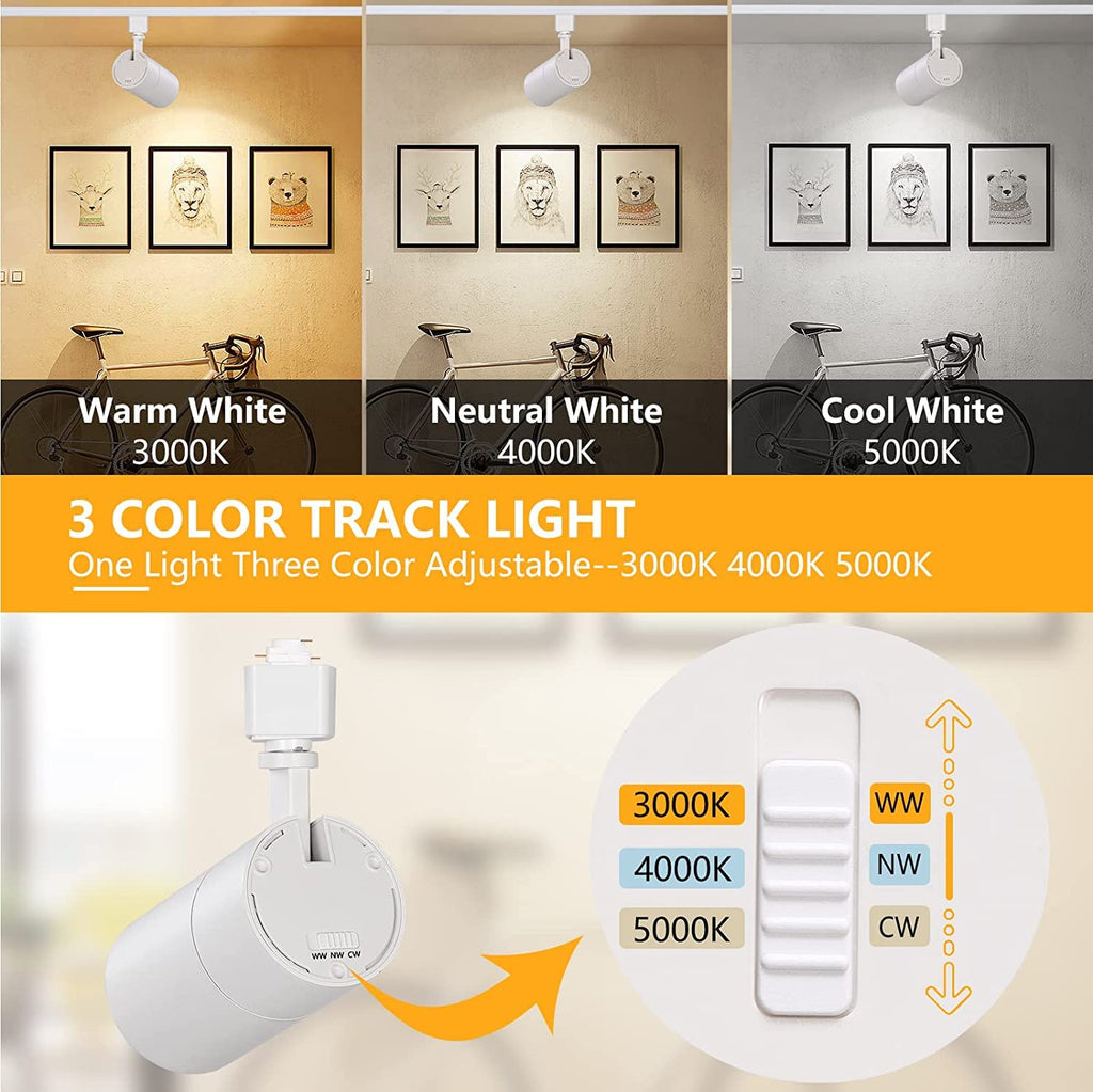 30W Dimmable LED Track Lighting Heads H Type, White 1 Pack