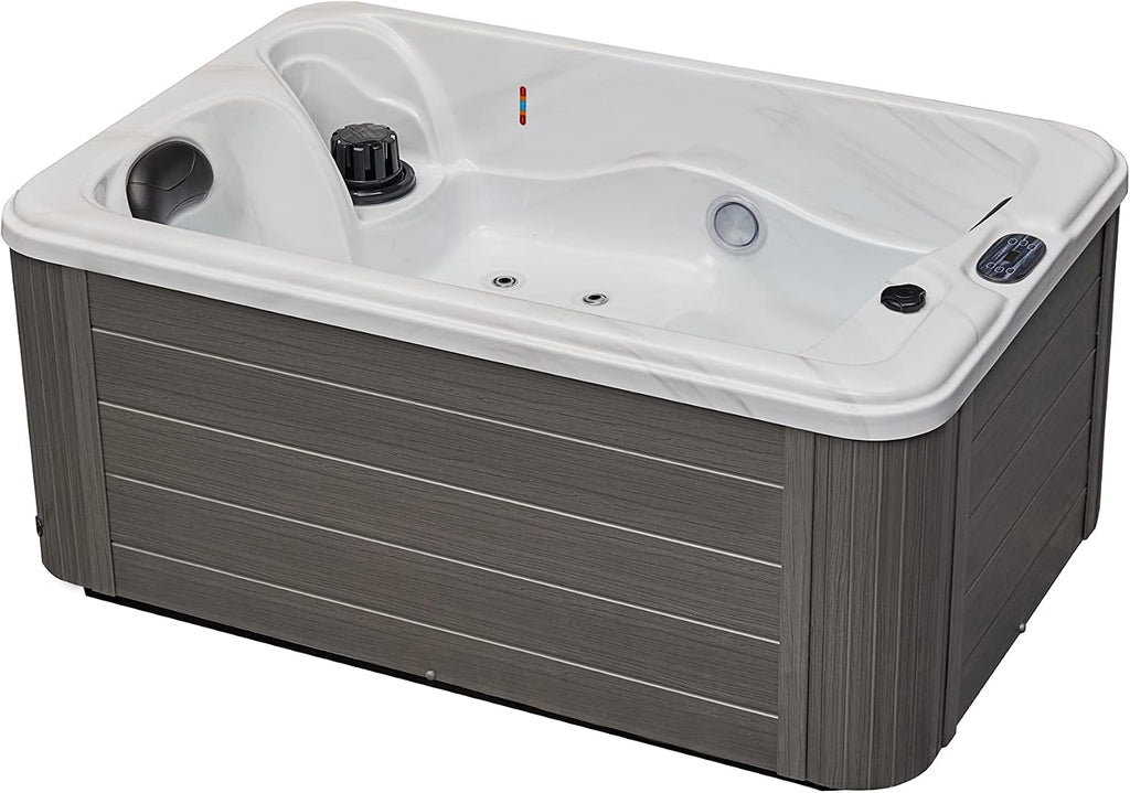 Cashmere 2 Person Outdoor Hot Tub in Gray with Ozonator