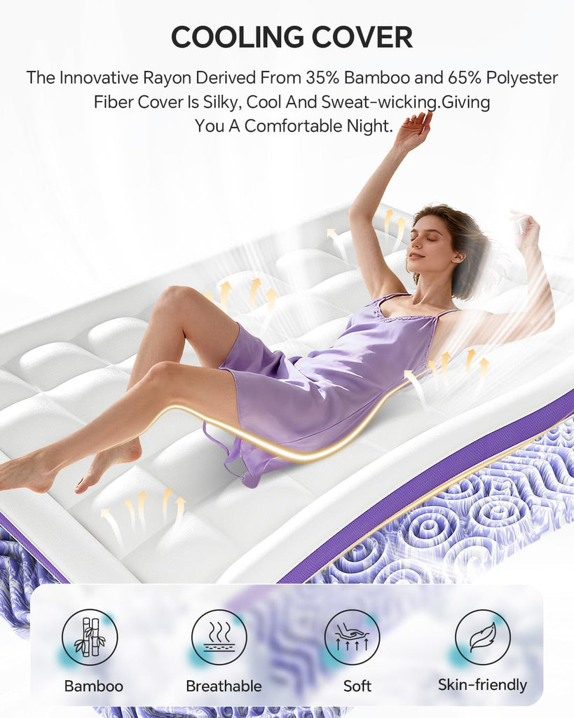 Dual Layer 4 Inch Memory Foam Mattress Topper Queen | 2 Inch Gel Memory Foam and 2 Inch Pillow Top Mattress Pad