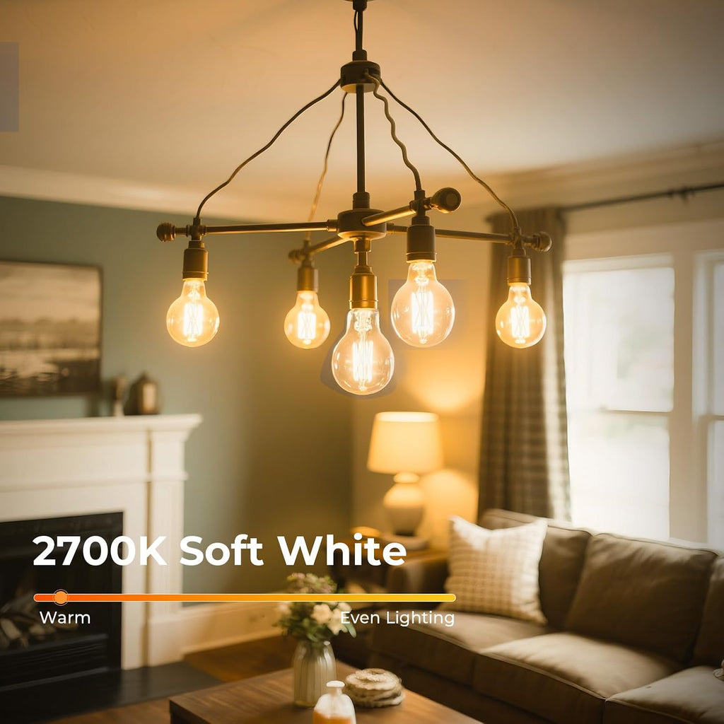 Dimmable A19 E26 LED Bulb 60 watt Equivalent, Clear Light Bulbs
