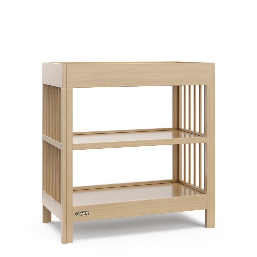 Changing Table with Water-Resistant Changing Pad, Driftwood | GREENGUARD Gold Certified, Includes Bonus
