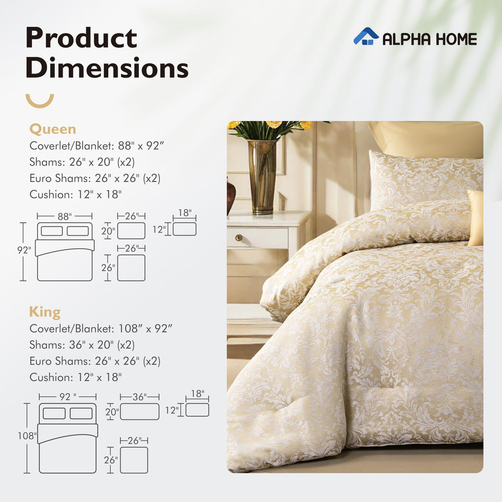 Jacquard King Size Comforter Set Bedding Set OEKO-TEX Certified