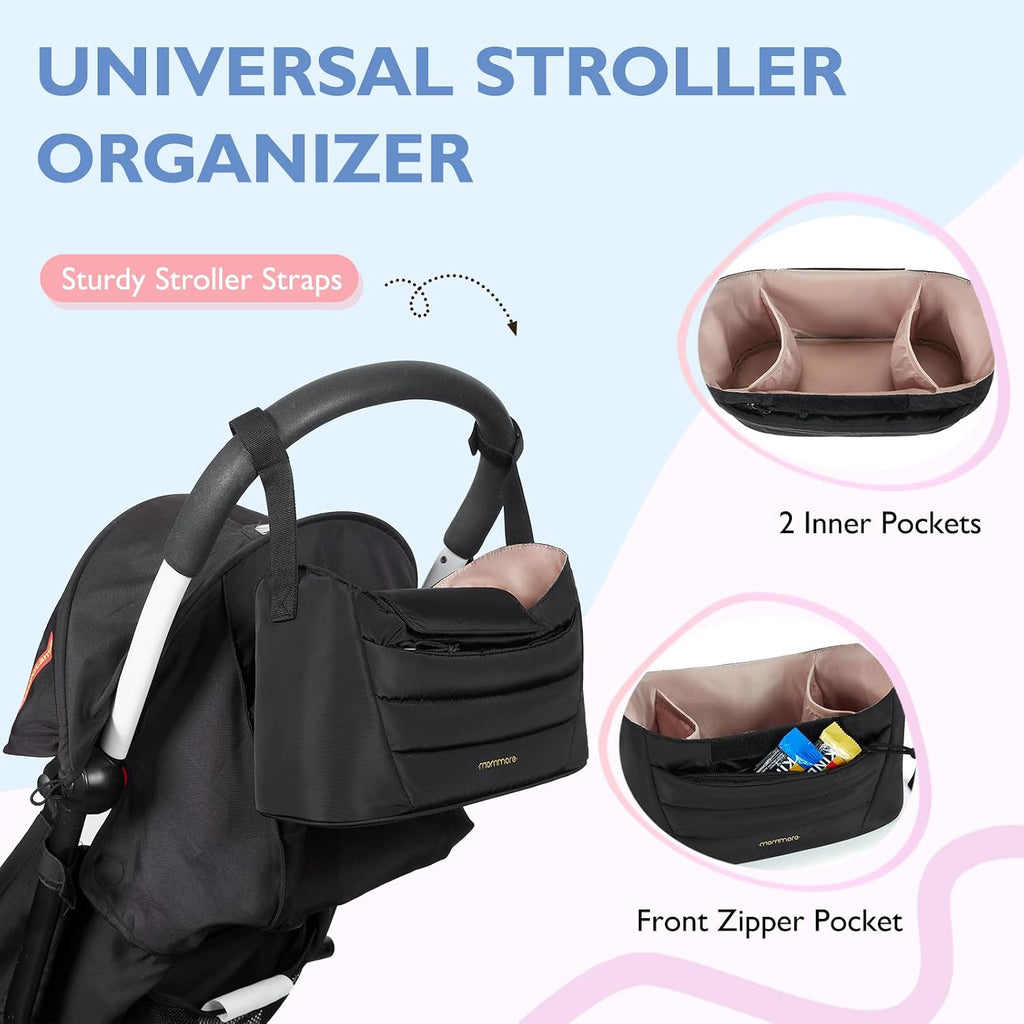 Diaper Bag Tote with Stroller Organizer, Puffy Travel Baby Tote