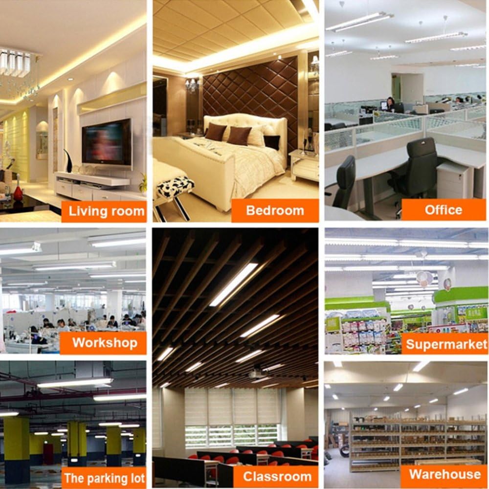 8FT T8 FA8 5000K LED Light Tube 45W Replacement 100W Fluorescent Lamp Shop Light Bulb, Single Pin FA8 Base Dual-Ended