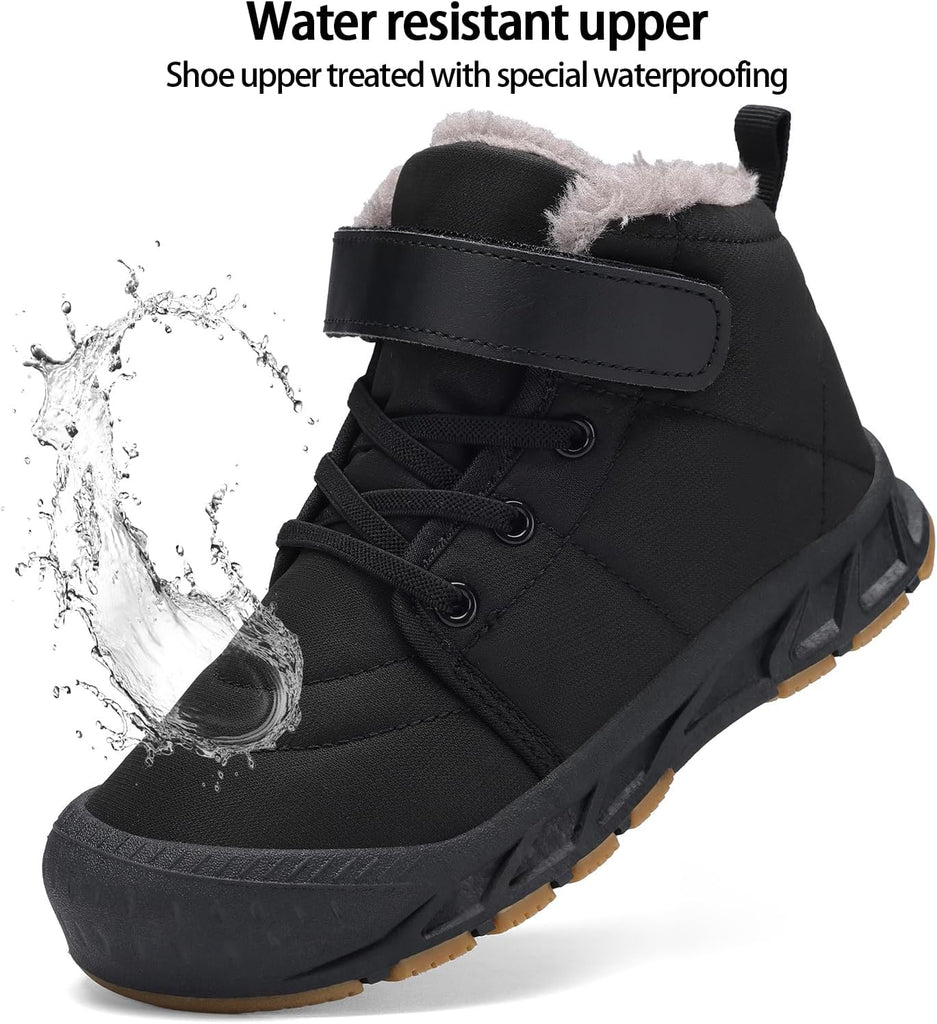 Boys Snow Boots Winter Waterproof Slip Resistant Cold Weather Shoes