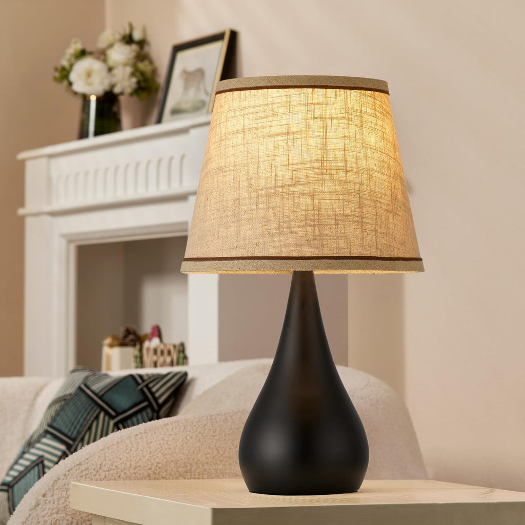 17.3'' Modern Touch Black Table Lamp Set of 2 with 3 Way Dimmable