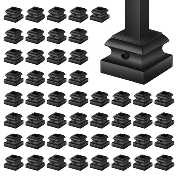 100-Pack Baluster Shoes, Aluminum Flat Shoes with Screws