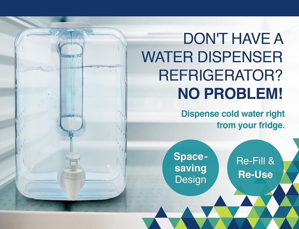 2 Gallon Drink Dispenser for Fridge - Plastic Beverage Dispenser with Spigot for Easy Dispensing - BPA Free Plastic