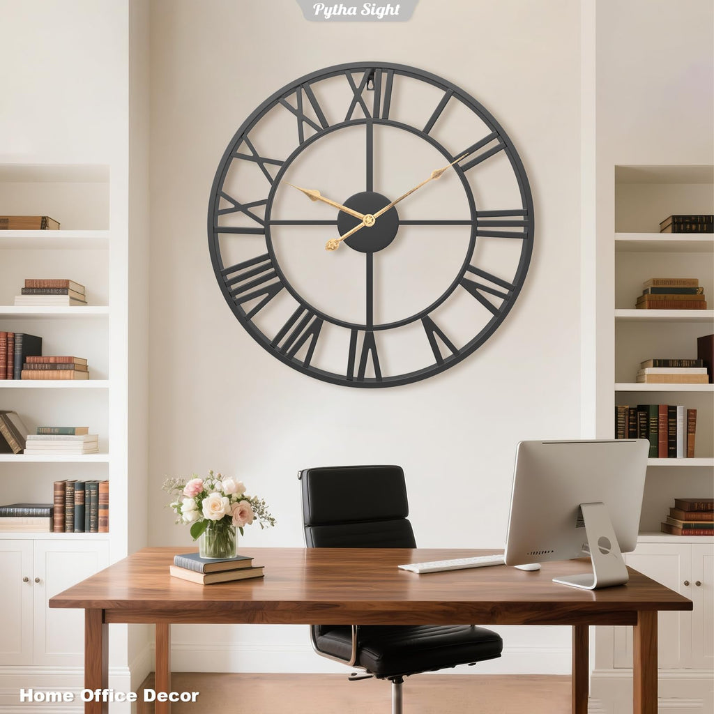 30 Inch Black Large Roman Numeral Wall Clocks