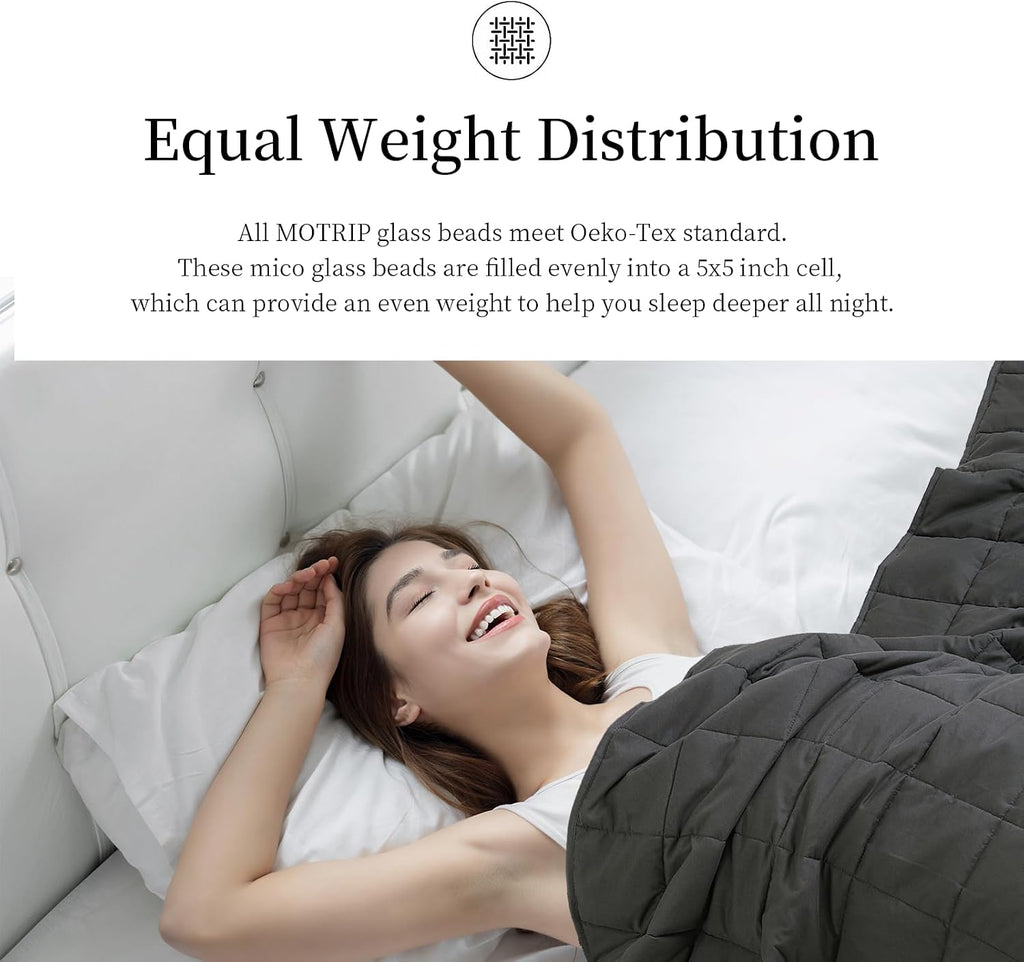 Adults Weighted Blanket 15 Pounds Queen Size, Cooling Blanket for Hot Sleepers, Machine Washable Soft Bed Blanket