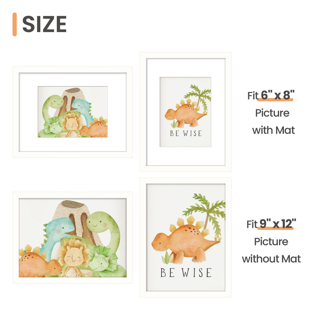 9x12 Picture Frame, Gallery Wall Frames Set of 5, White