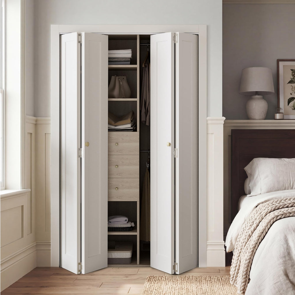 Bifold Closet Door for 60" x 80" Opening, 1-Panel Bi-fold Door