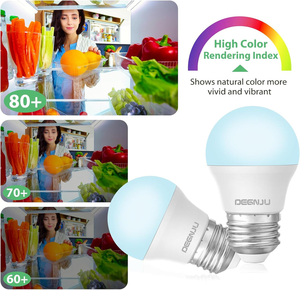 LED Refrigerator Light Bulb, 40W Equivalent, 120V, Fridge Light Bulb 5000K Daylight White, A15 Appliance Bulb 5.5W