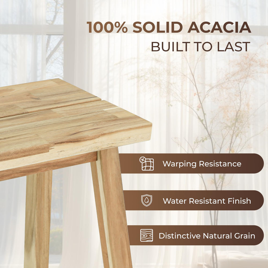 Solid Wood Bench, Bed Bench, Dining, Plant Stand - Wooden Bench Indoor (47 inches)
