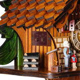 Kintrot Cuckoo Clock Traditional Chalet Black Forest House Clock Handcrafted Wooden Wall Pendulum Quartz Clock