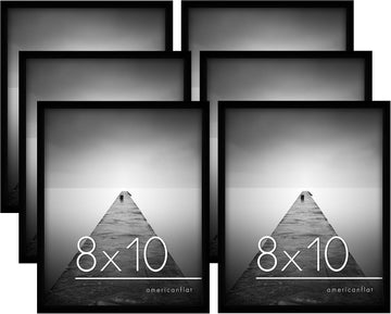 8x10 Picture Frame with Shatter-Resistant Glass - Set of 6 - Galleria Collection - Picture Frames for Tabletop and