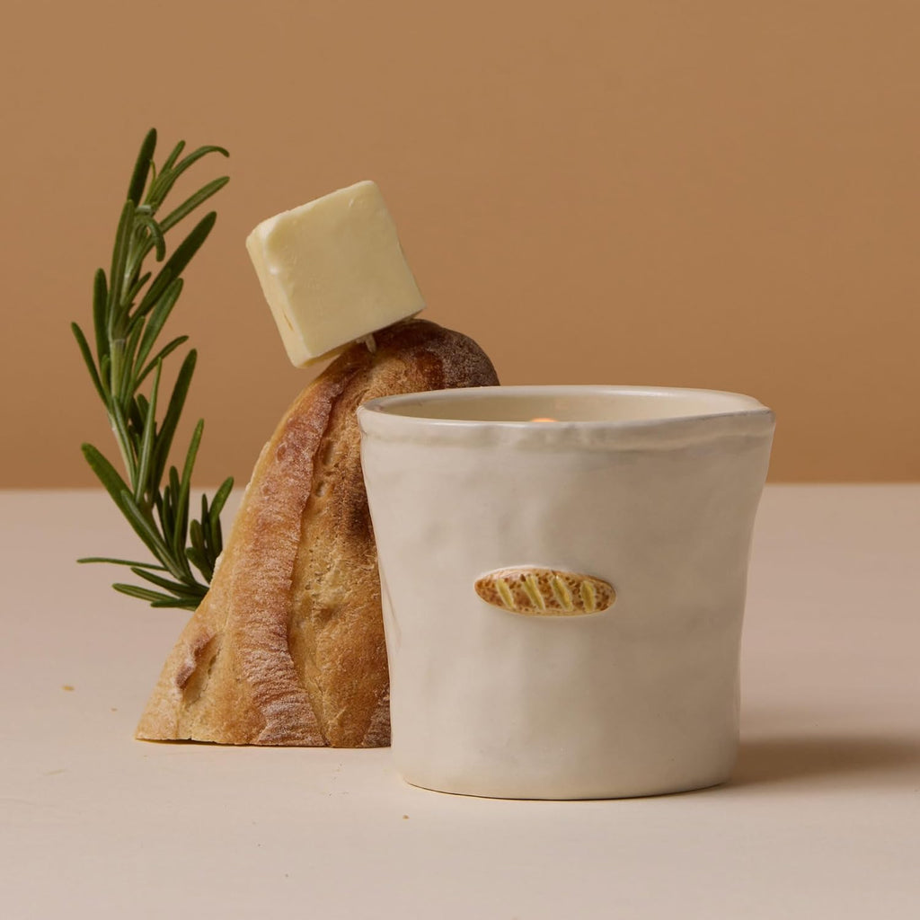 Bistro Hand Painted Scented Candle, French Baguette, 8 oz - Set of 8