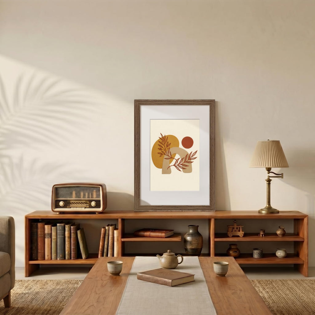 A3 Picture Frame Solid Wood Rustic Brown Poster Frame Matted A4